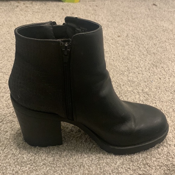 Size 10 Mix No. 6 Desco combat high heel lug sole booties EUC - Picture 3 of 6